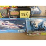 Kit models in boxes - RC Hydroplane Taitin by Graupner, Revell Dinosaurs Tyrannosaurus Rex, Con-