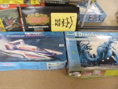 Kit models in boxes - RC Hydroplane Taitin by Graupner, Revell Dinosaurs Tyrannosaurus Rex, Con-