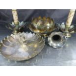 Reed and Barton silver plate - includes a pair of candlesticks, rose vase and a nut tray with