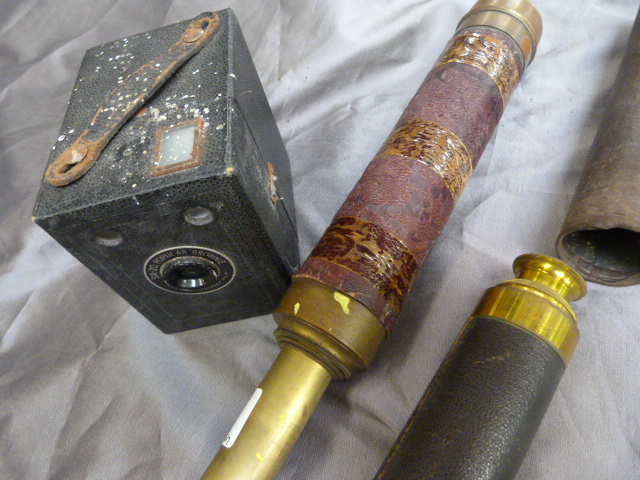 Two three drawer telescopes A/F and a Kodak Brownie camera - Image 6 of 8