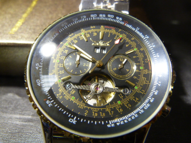 Jaragar watch as new condition but not ticking in a Forsining Watch company box. - Image 3 of 10