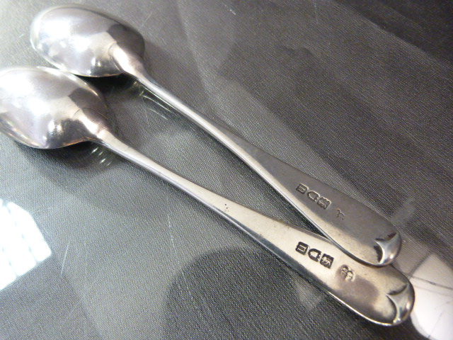 Pair of Hallmarked silver christening/teaspoons Hallmarked London 1908 approx weight - 44.4g - Image 2 of 2