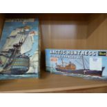 Airfix model making kit - HMS Victory construction kit series 9 along with a Revell - Arctic