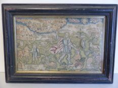 Early Needlepoint/Tapestry poss depicting a Story. The in depth detailing of this pieces depicts