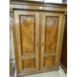 Antique Mahogany two door wardrobe with detailing to each door. - Option to buy second for the