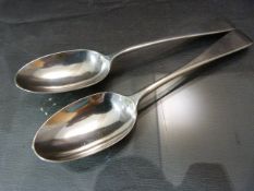 Pair of Hallmarked silver christening/teaspoons Hallmarked London 1908 approx weight - 44.4g