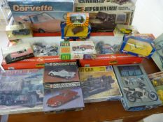 Box containing Kit card models all boxed to include makes such as Revell, Heller, Guilloy and Air
