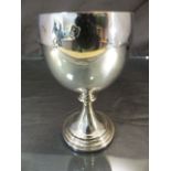 Hallmarked silver Goblet with gilt interior by John Henry Odell, London 1969 Approx weight - 134.4g