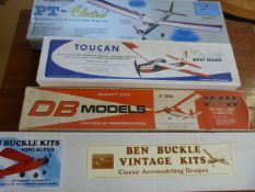 Kit Planes Boxed - DB model Gringo 47" span plane, Ben Buckle Mini Super 48" diesel or electric,