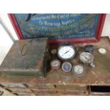 Collection of antique gauges to include examples by Smiths, Beatty Bro's, U.D Engineering co, Joseph
