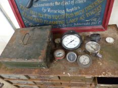 Collection of antique gauges to include examples by Smiths, Beatty Bro's, U.D Engineering co, Joseph