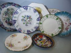 Cabinet and collector plates to include Royal Doulton, Susie Cooper, VeRouen Longwy plate, Mintons