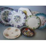 Cabinet and collector plates to include Royal Doulton, Susie Cooper, VeRouen Longwy plate, Mintons