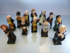 Royal Doulton Dickens characters to include - Sam Weller, Pickwick x 2, Captain Cuttle, Tony Weller,