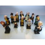 Royal Doulton Dickens characters to include - Sam Weller, Pickwick x 2, Captain Cuttle, Tony Weller,