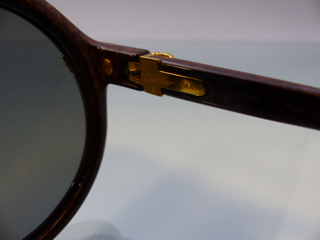 MUST DE CARTIER PARIS - Pair of 1980's Cartier sunglasses in original fitted case. The Circular - Image 10 of 11