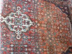 Oriental style ground rug approx 204cm x 112cm