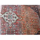 Oriental style ground rug approx 204cm x 112cm
