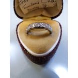 18ct white Gold Half Eternity Ring with Nine Diamonds