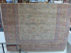 Large Keshan beige ground carpet by Royal Keshan 363 x 274