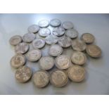 Silver coins: A collection of 26 Florins of various years (weight approx 286g)