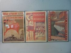 Three Russian Wartime Propaganda posters