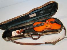 Violin with bridge J.P Guivier. Inside F-Hole Donald B A Palmer 1976.