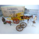 Britains no 4F Tumbrel Lead toy, from the Home Farm Series, comprising yellow painted cart with