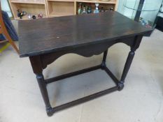 Single plank top stained occasional table