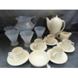 Susie Cooper Art Deco coffee service in cream Shape no. 30. Along with an Art Deco Style lemonade