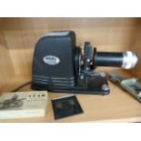 Magic Lantern slides with projector and film splicer. Lot Compromising of over 100 slides