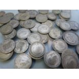 Mixed coins, to include pre 1947 mostly six pence pieces (total weight 122g)