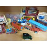 Collection of Diecast vehicles to include Corgi Chipperfield Circus with toy animals.