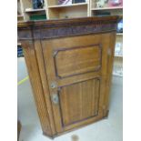 George III oak corner cupboard