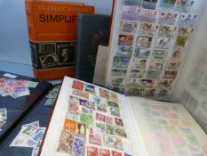 Collection of stamp albums and mixed stamps etc