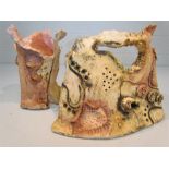 Unusual Studio pottery pieces in the form of coral.