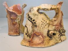 Unusual Studio pottery pieces in the form of coral.