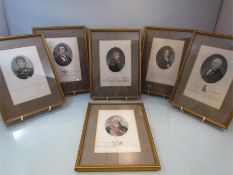 Set of six etchings depicting Noblemen and Admirals. 1) Sir John Lock plublished by Bunney and Gold.