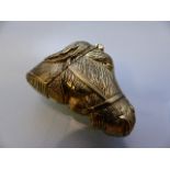 Brass vesta case in the form of a horses head