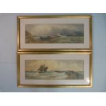 Thomas Bush Hardy R.B.A (1842 - 1897) - Pair of watercolours heightened with white. Both Titled - '