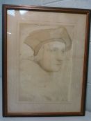 The Medici Society - An original print from the original sketch by Holbein of Sir Thomas Moore/More.