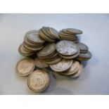 Quantity of One Shilling coins various conditions & Dates (total weight 291g)