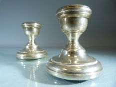 Pair of Silver Desk Candlesticks Birmingham, 1972 by A T Cannon Ltd