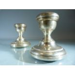 Pair of Silver Desk Candlesticks Birmingham, 1972 by A T Cannon Ltd