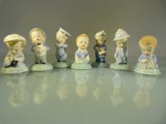 Wade nursery rhyme figures to include - Beggarman, Soldier, Poor man, Rich man, Sailor, Tailor and