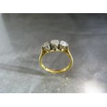 18ct Gold and Platinum three stone Diamond ring