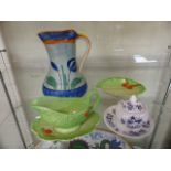 Collectable china to include Myott 8388 floral jug, Carlton Ware and a Shelley dressing pot in the