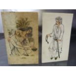 Ivory Miniature Paintings - Early miniatures, possibly of Turkish or Persian Descent. One