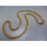 18ct Hallmarked Gold Curb link necklace approx 47cm in length (total weight approx 24.8g)