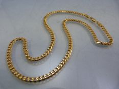 18ct Hallmarked Gold Curb link necklace approx 47cm in length (total weight approx 24.8g)